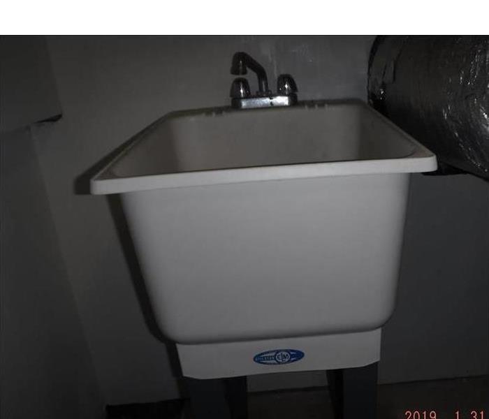 cleaned surfaces, not visible mold on sink or a/c duct