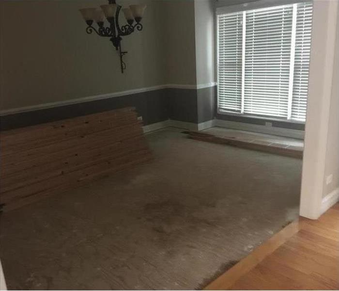 removed flooring in dining room